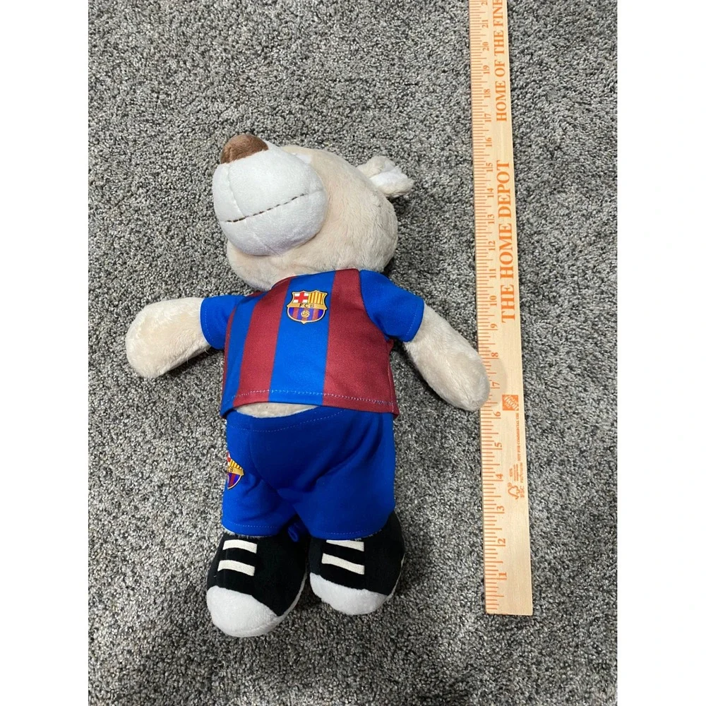 FC Barcelona Plush Bear Unisex OS Tan New Soccer Fan Gear Kit Jersey